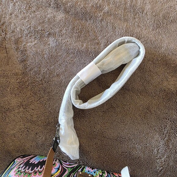 Dooney & Bourke Plumes Small Hobo Shoulder Bag Black Multi NWT Rare Coat Canvas - Picture 10 of 16